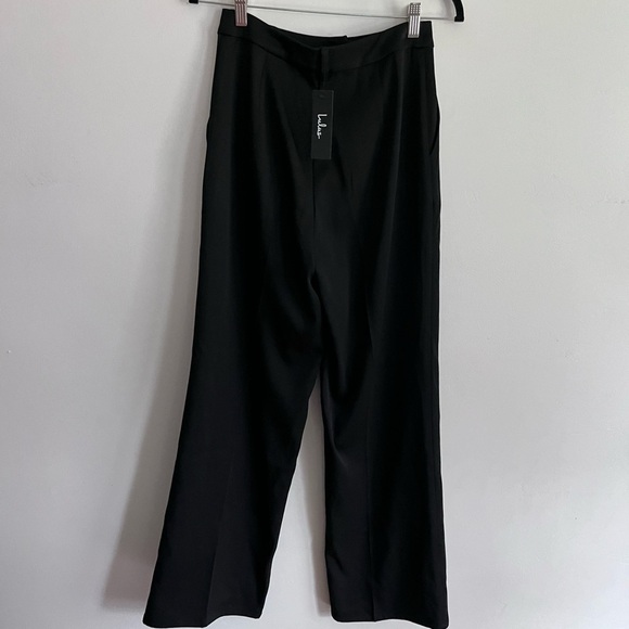 NWT Lulus Wide Leg Black Trousers - Picture 1 of 8